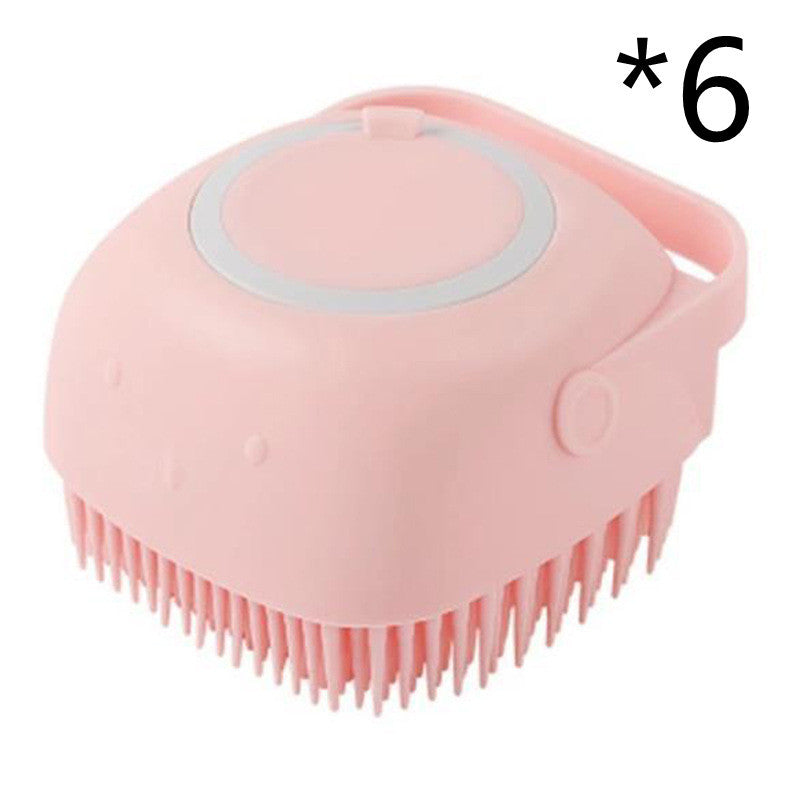 Spazzola 2 in 1 per Toelettatura – Spazzola in Silicone con Dosatore Shampoo