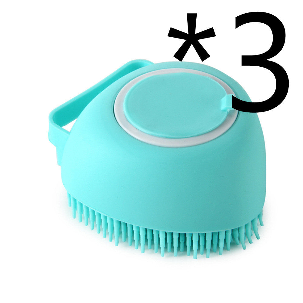 Spazzola 2 in 1 per Toelettatura – Spazzola in Silicone con Dosatore Shampoo
