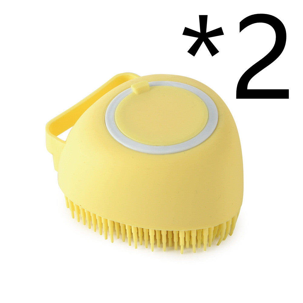 Spazzola 2 in 1 per Toelettatura – Spazzola in Silicone con Dosatore Shampoo