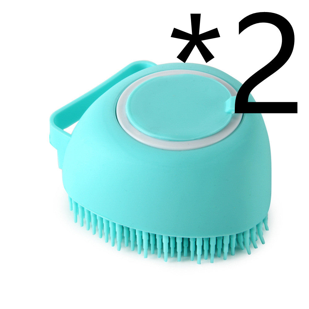 Spazzola 2 in 1 per Toelettatura – Spazzola in Silicone con Dosatore Shampoo