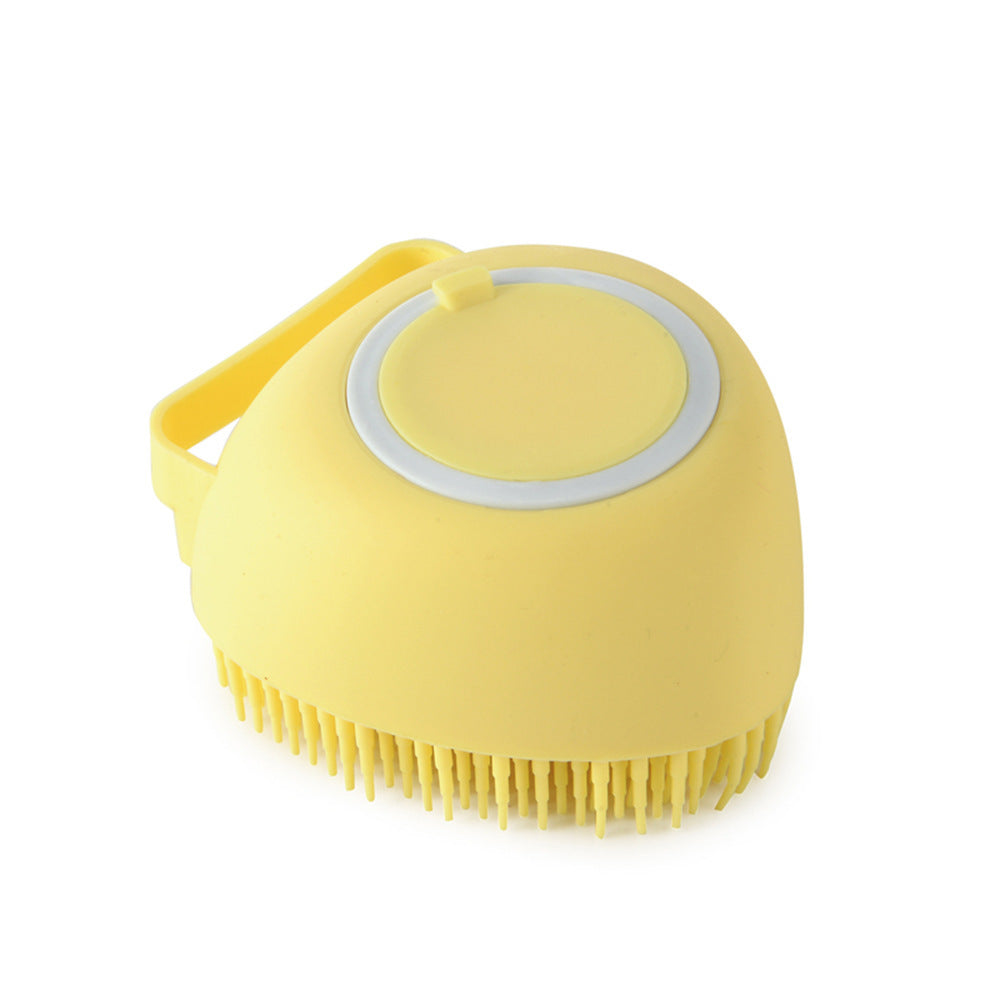 Spazzola 2 in 1 per Toelettatura – Spazzola in Silicone con Dosatore Shampoo