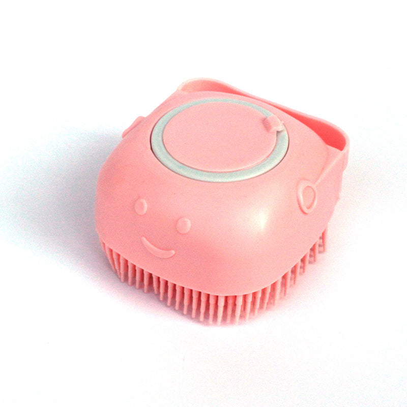 Spazzola 2 in 1 per Toelettatura – Spazzola in Silicone con Dosatore Shampoo