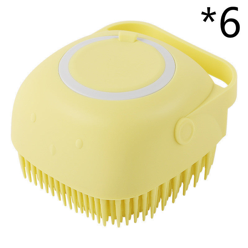Spazzola 2 in 1 per Toelettatura – Spazzola in Silicone con Dosatore Shampoo