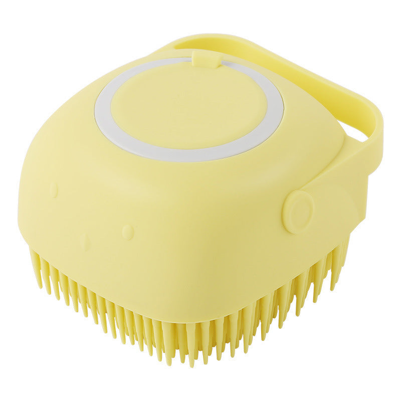 Spazzola 2 in 1 per Toelettatura – Spazzola in Silicone con Dosatore Shampoo