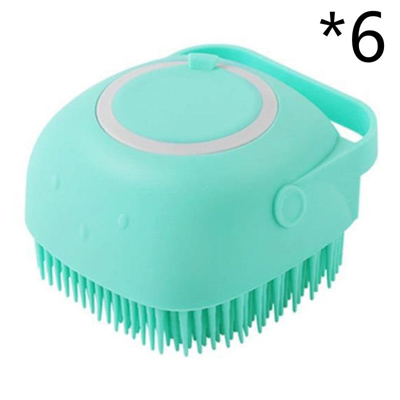 Spazzola 2 in 1 per Toelettatura – Spazzola in Silicone con Dosatore Shampoo