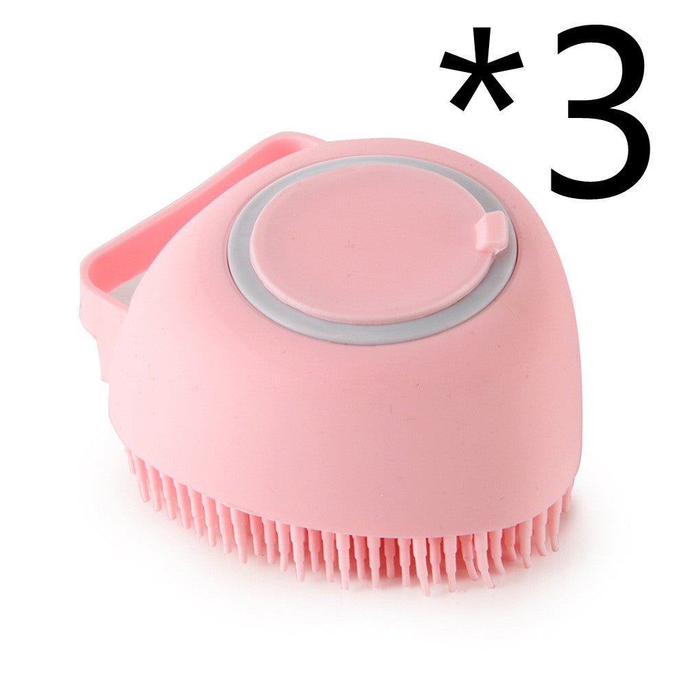 Spazzola 2 in 1 per Toelettatura – Spazzola in Silicone con Dosatore Shampoo