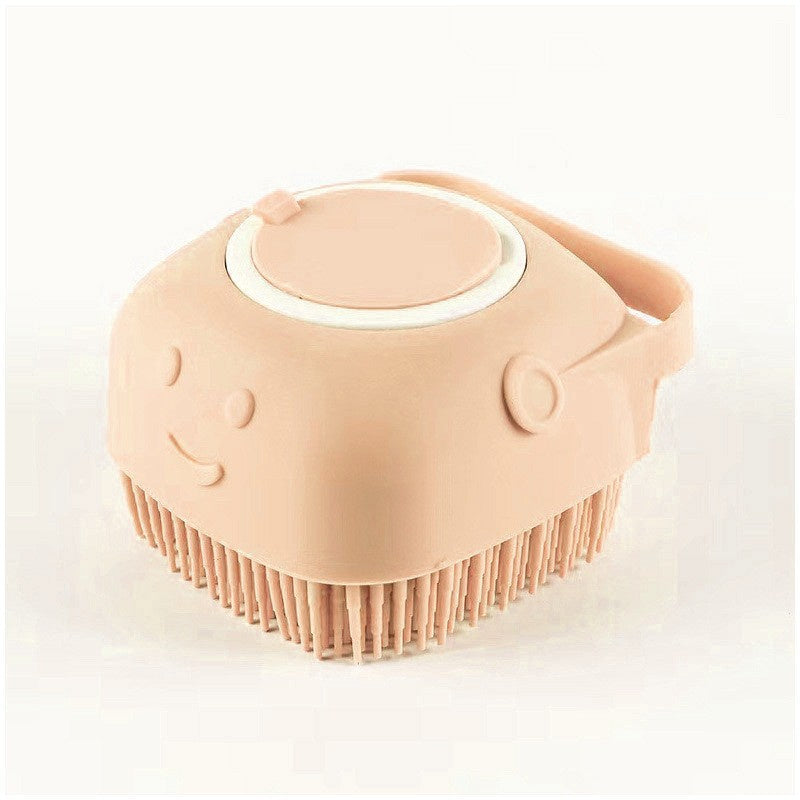 Spazzola 2 in 1 per Toelettatura – Spazzola in Silicone con Dosatore Shampoo