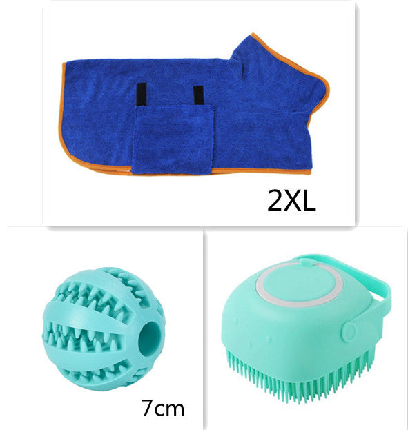 Spazzola 2 in 1 per Toelettatura – Spazzola in Silicone con Dosatore Shampoo